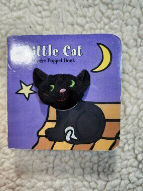 Little Cat Finger Puppet Book Chronicle Kids Board Book Interactive Plush Puppet